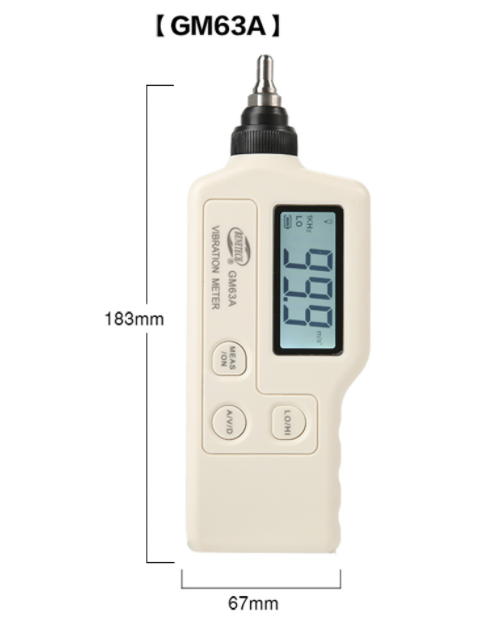 Vibration Meter Measures Monitors Acceleration Velocity & Displacement GM63A