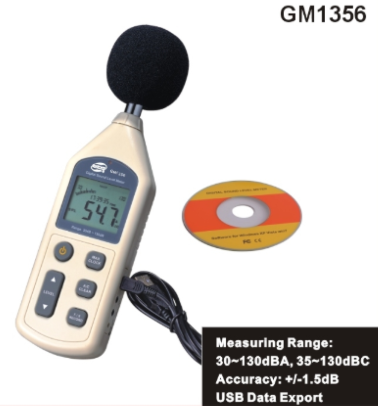 Sound Noise Level Meter USB Data Logger Digital Measurements Benetech GM1356