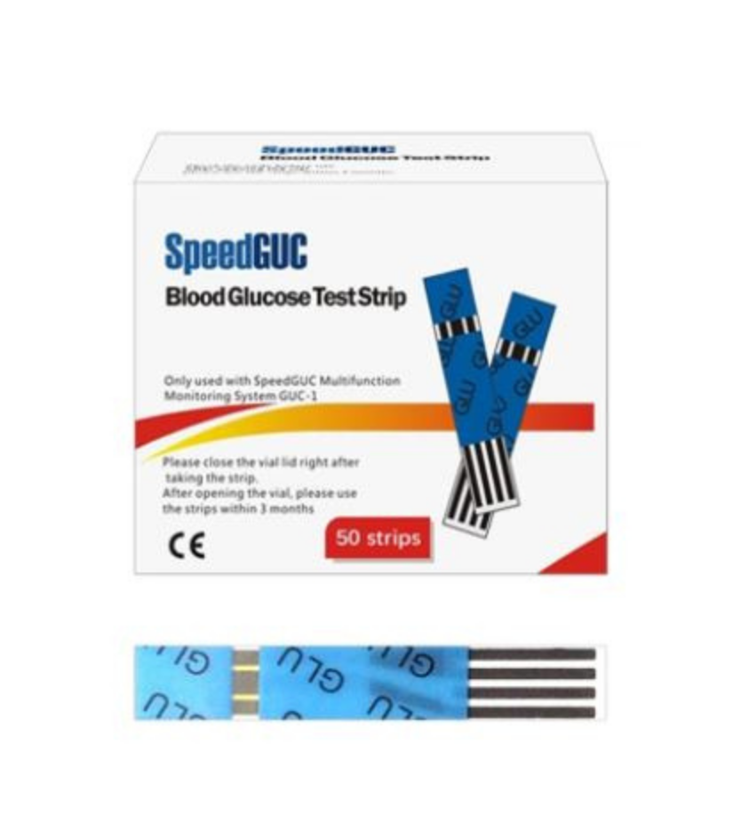Blood Glucose Test Strips Pack of 50 Suits the SpeedGUC Multifunction Meter
