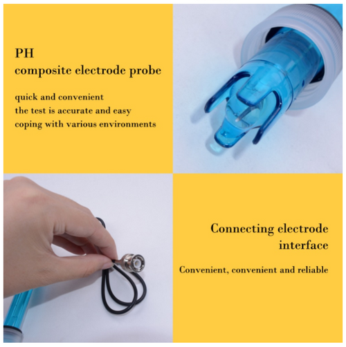 pH Probe Sensor Electrode BNC 70cm cable Gel Filled Aquariums Hydroponics Lab