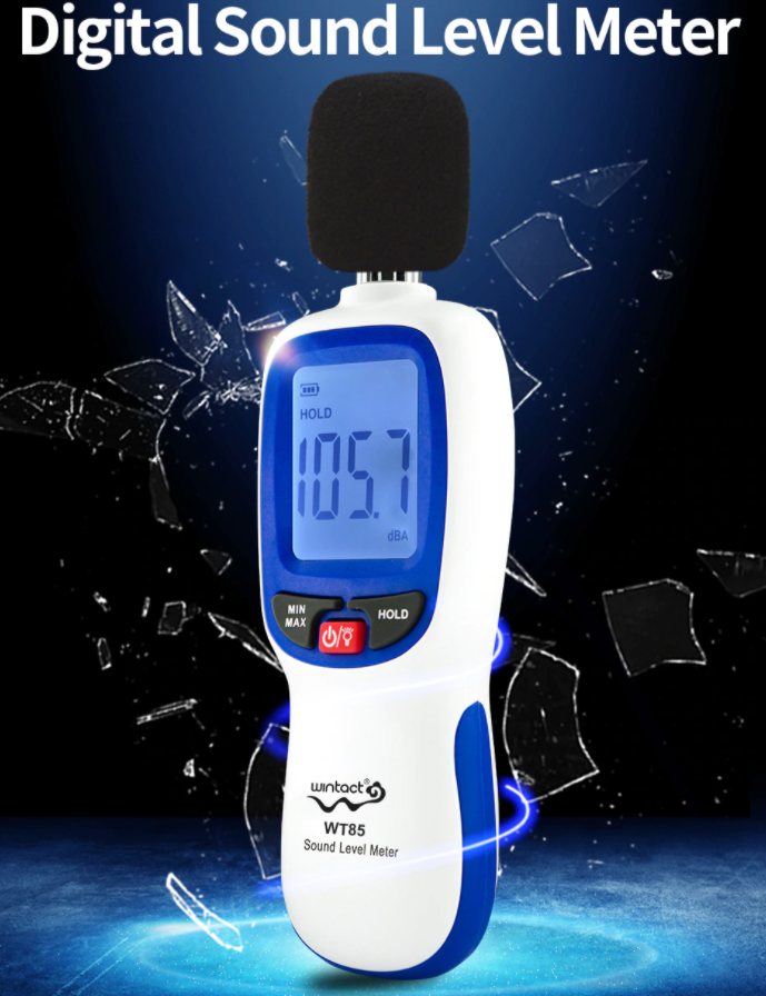 Digital Sound Level Meter 30Dba~130Dba Decibels Noise Volume Monitor W