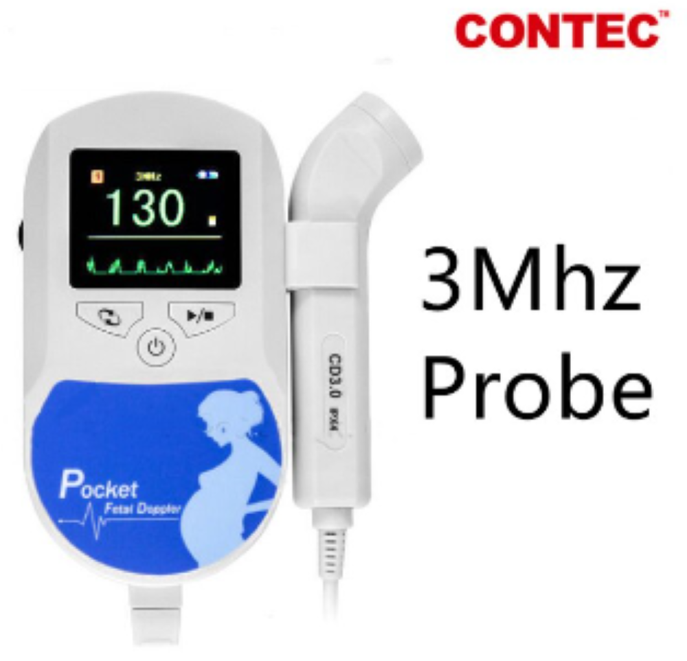 Fetal Doppler Heart Beat Monitor Backlight LCD 3MHz Probe CONTEC