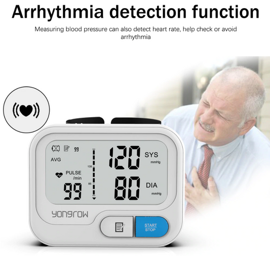 Wrist Blood Pressure Monitor Meter Portable Automatic Heart Rate Pulse BP Reader
