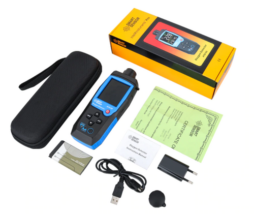 Oxygen Meter Detector O2 Gas Analyzer Reads Monitor In Air Tester 0-25% AT8100