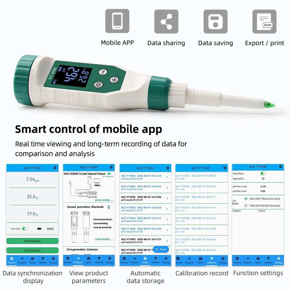PH Meter Spear Tip Digital Auto Calibrating  0.00~14.00 High