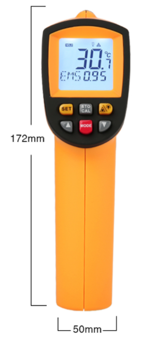 Non Contact Infrared Thermometer -50~750°C Temperature Laser Gun High Temp IR