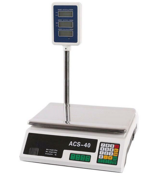 Scales Digital Price Computing Platform Electronic Balance Shop Postal 40kg x 5g