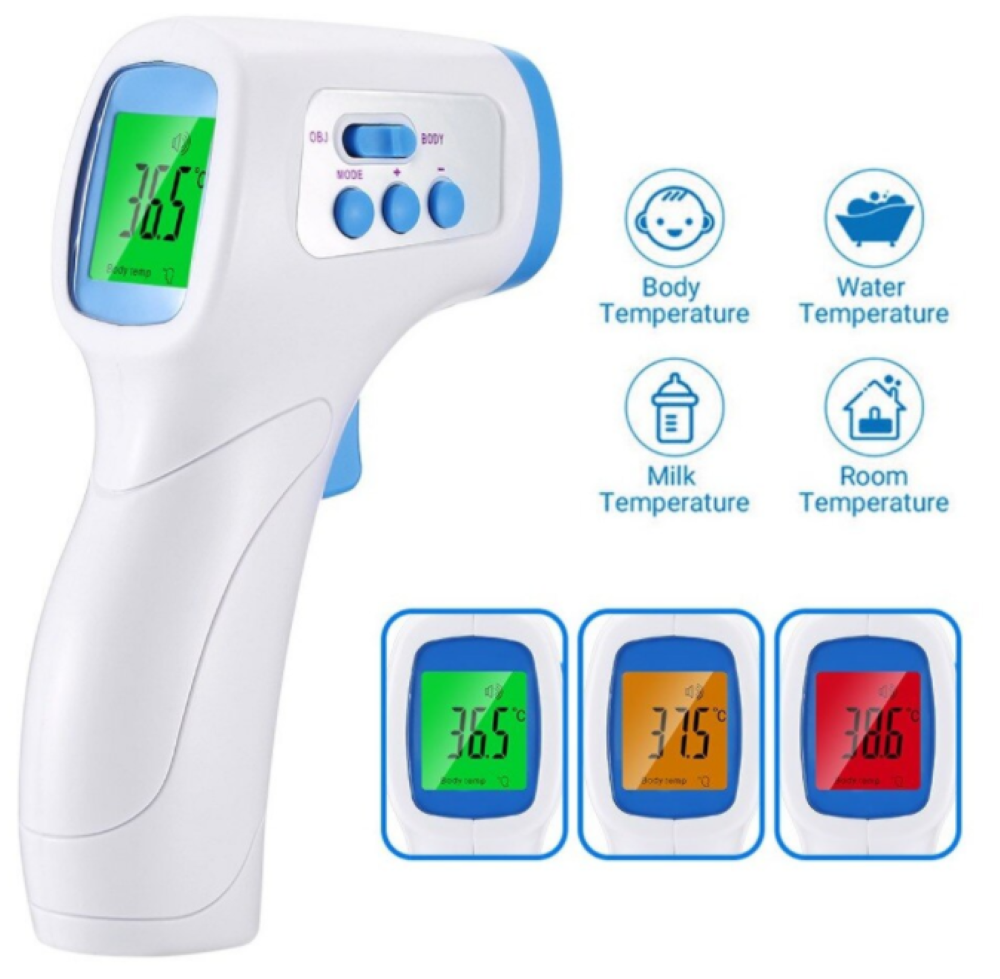 Non Contact Infrared Digital Forehead Thermometer Baby Adult Temperature Gun