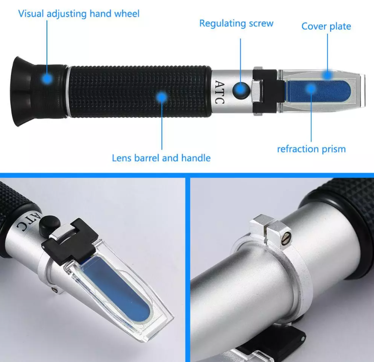 Refractometer Alcohol 0-80% ATC Measures Liquor Wine Spirit Beer Handheld