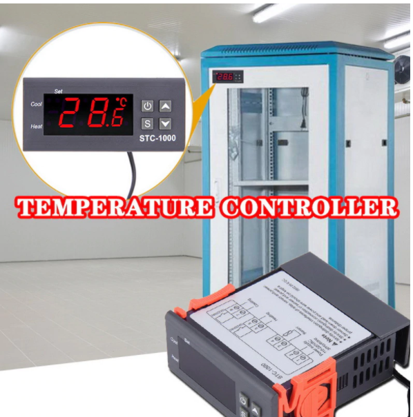 Temperature Digital Controller Thermostat Heating Cooling Temp Probe S