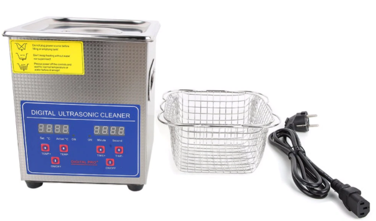 Ultrasonic Cleaner 2L Ultra Sonic Bath Cleaning Timer Heat Digital Stainless