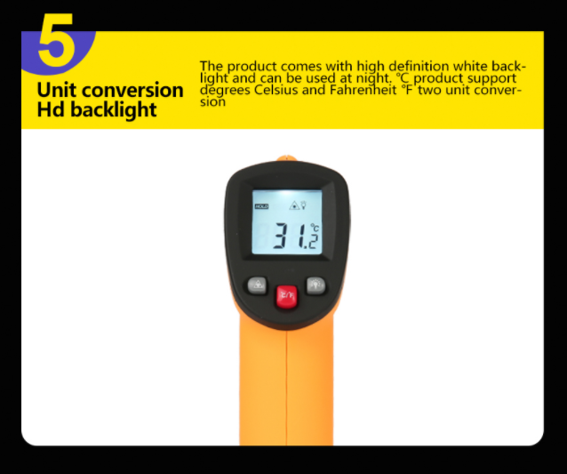 Non Contact Infrared Thermometer Temperature Laser Gun -50 to 400 °C Benetech IR