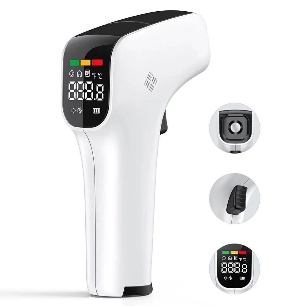 Noncontact Digital Thermometer LED Infrared Sensor for Babies Children & Adults