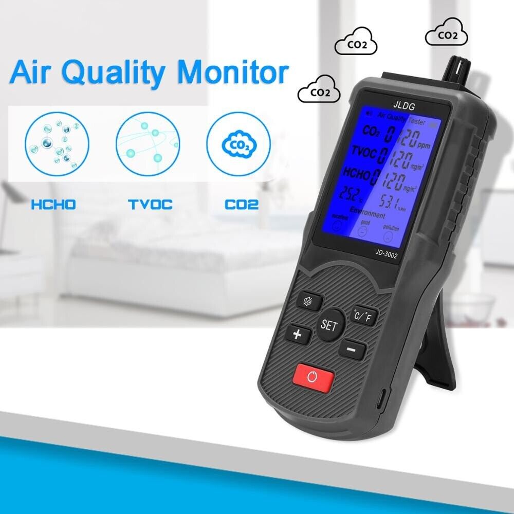 Carbon Dioxide Meter Tester CO2 Detector TVOC HCHO Humidity Temperatur