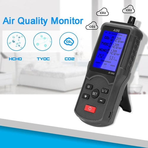 Carbon Dioxide Meter Tester CO2 Detector TVOC HCHO Humidity Temperature Reader