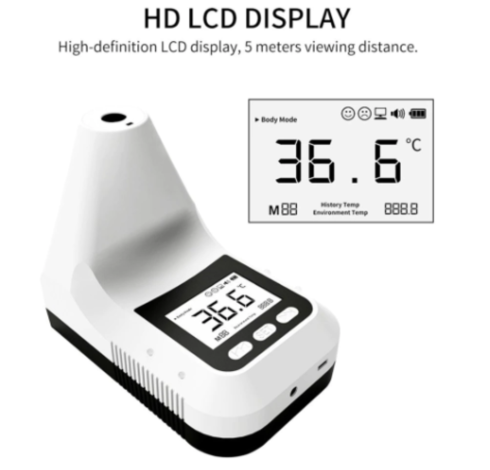 Wall Mounted Digital Thermometer Non-contact Temperature With Alarm & USB K3 Pro