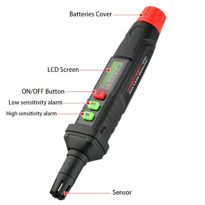 Gas Analyzer Combustible Gas Detector Gas Leak Locator Flammable Natur