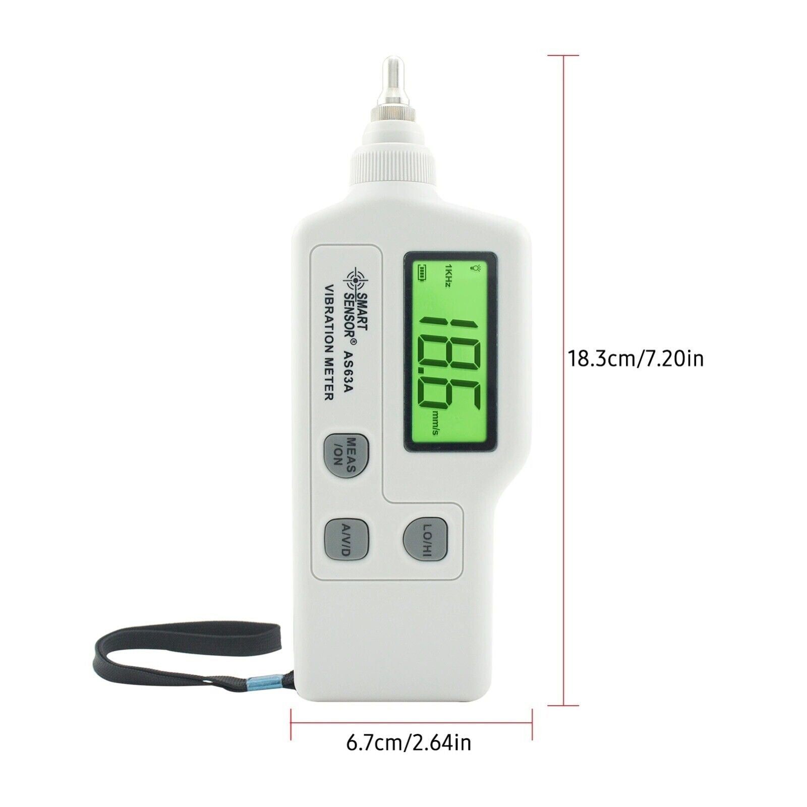 Vibration Meter Tester Analyzer Tests Acceleration Velocity Displacement AS63A
