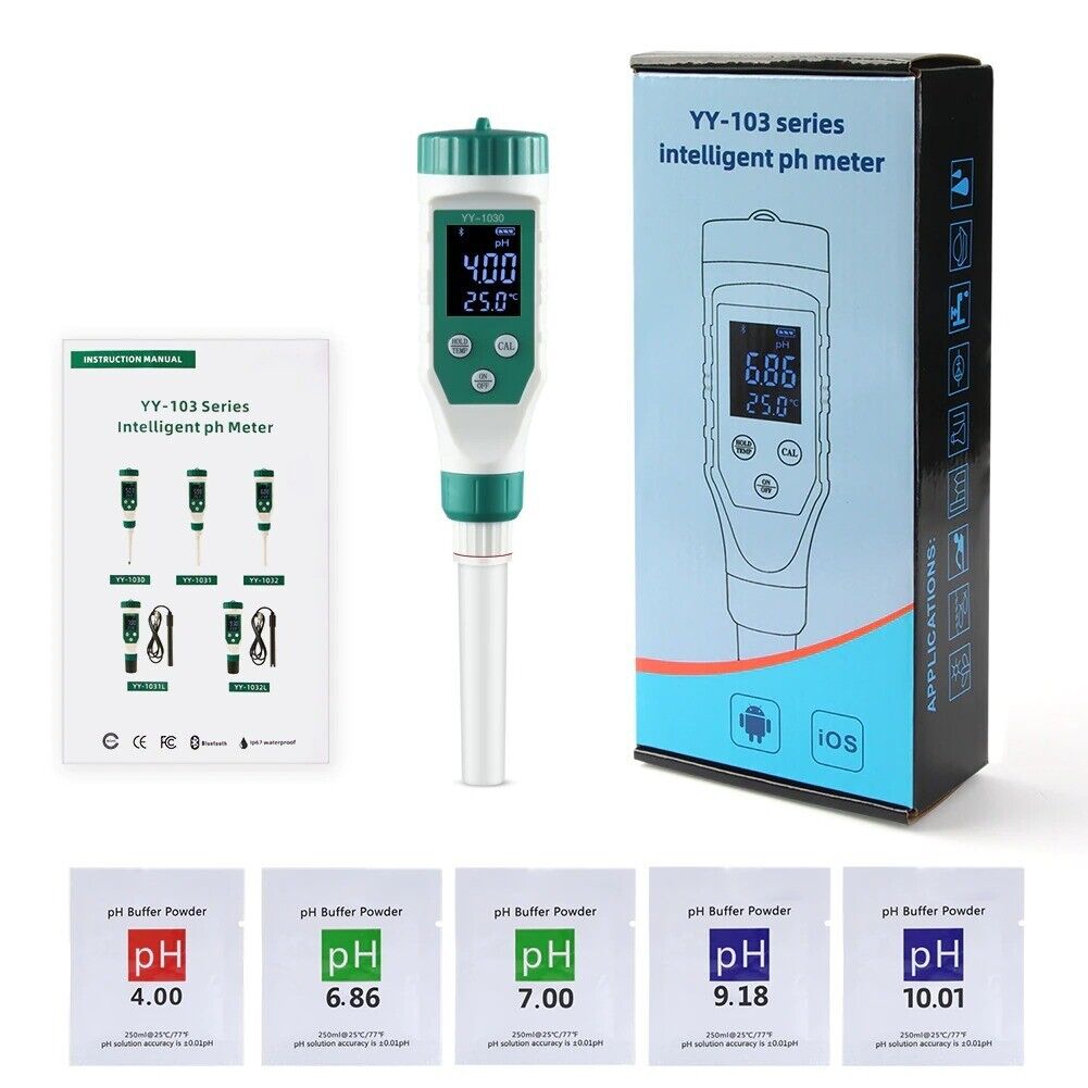 PH Meter Digital Auto Calibrating Spear Tip 0.00~14.00 High Accuracy Sensor