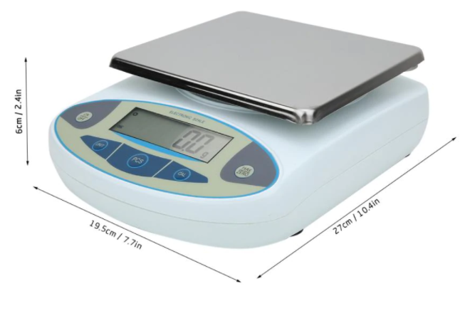 Electronic Scales 3kg Lab Balance 3000g x 0.01g Precision Analytical Weighing
