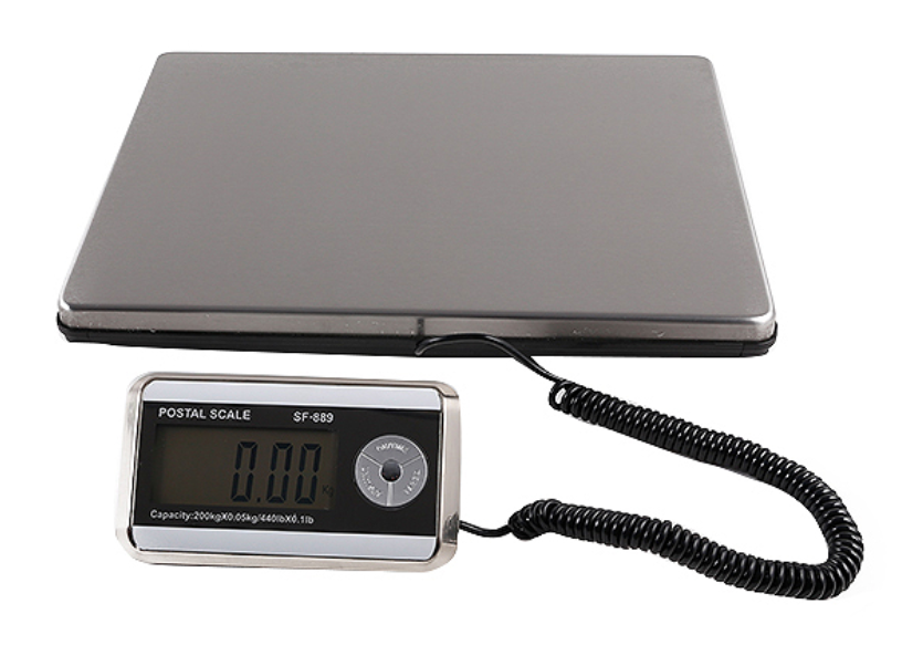 Scale Digital Floor Postal Electronic Weigh 200KG x 50g AC Power or Batteries