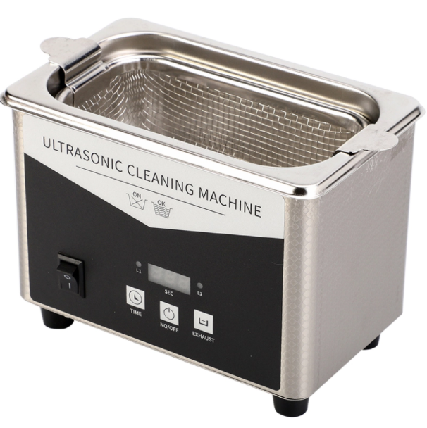 Ultrasonic Cleaner Ultra Sonic Bath Cleaning Timer 0.8L Digital Stainless Steel