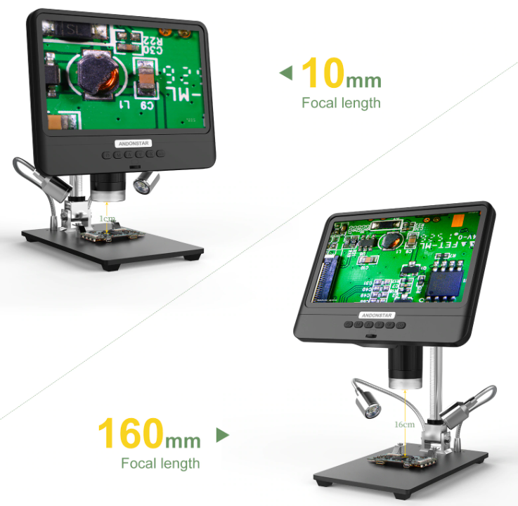 Microscope Digital 8.5 Inch LCD 5X-1200X Stereo LCD Display Screen 1080P