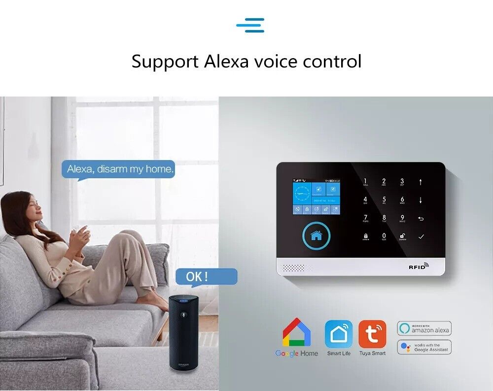 Wireless Alarm System Smart WIFI Home Office Burglar Security Alarm DIY
