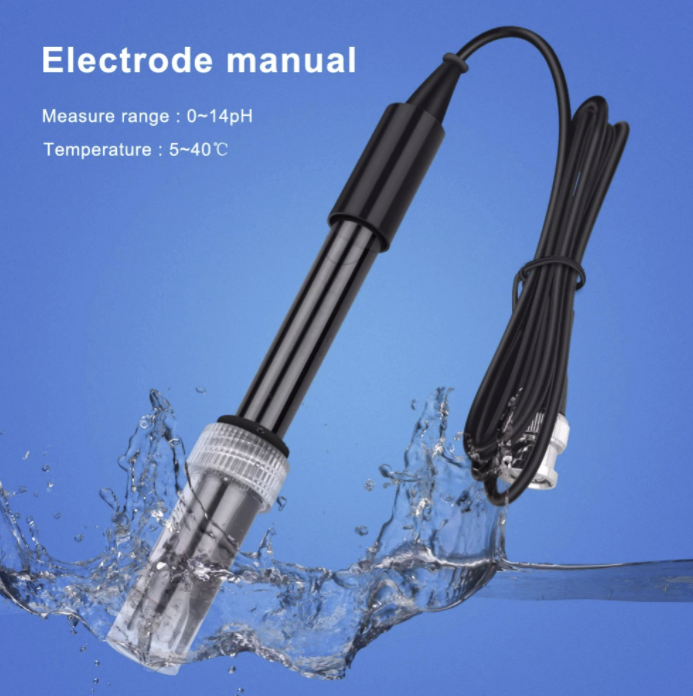 PH Probe Electrode Replacement Sensor BNC 90 cm Cable Aquariums Hydroponics Lab