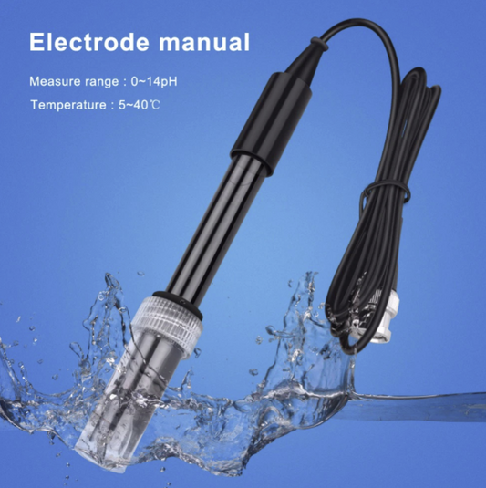 PH Probe Electrode Replacement Sensor BNC 90 cm Cable Aquariums Hydroponics Lab
