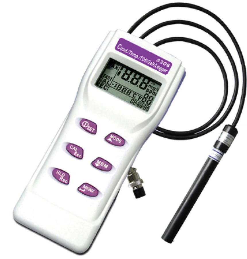 AZ8306 Electrical Conductivity EC TDS Salinity Meter logger Memory LCD Measures