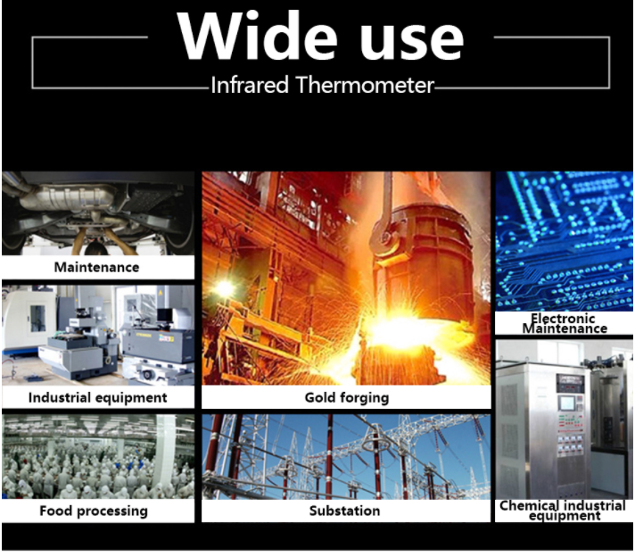 Non Contact Infrared Thermometer Temperature -50-380°C Laser Temp Gun IR WT320