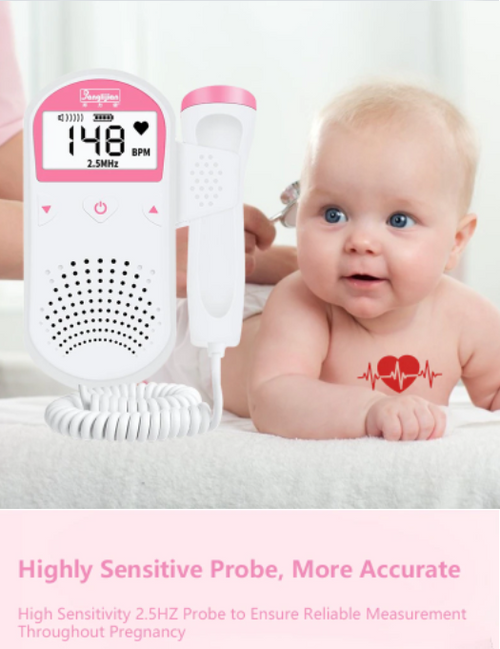 Fetal Doppler Baby Monitor Doppler for Pregnant Women No Radiation