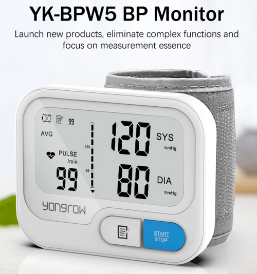 Wrist Blood Pressure Monitor Meter Portable Automatic Heart Rate Pulse BP Reader