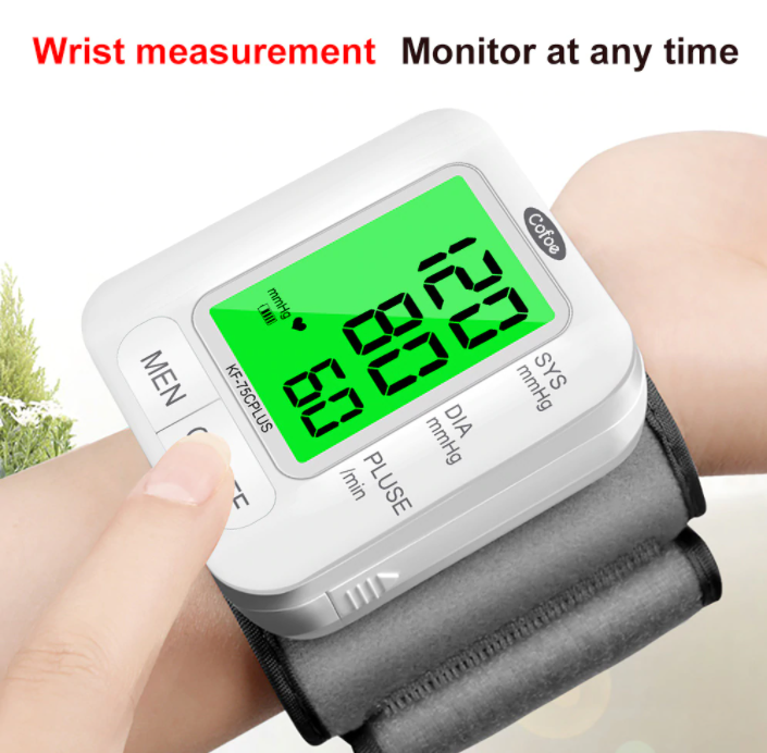 Blood Pressure Monitor Automatic Wrist Pulse Gauge Meter BP Heart Beat