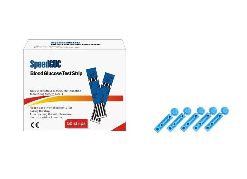 Blood Glucose Test Strips Pack of 50 Suits the SpeedGUC Multifunction Meter