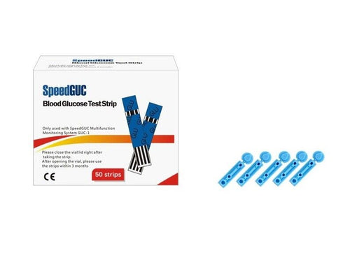 Blood Glucose Test Strips Pack of 50 Suits the SpeedGUC Multifunction Meter