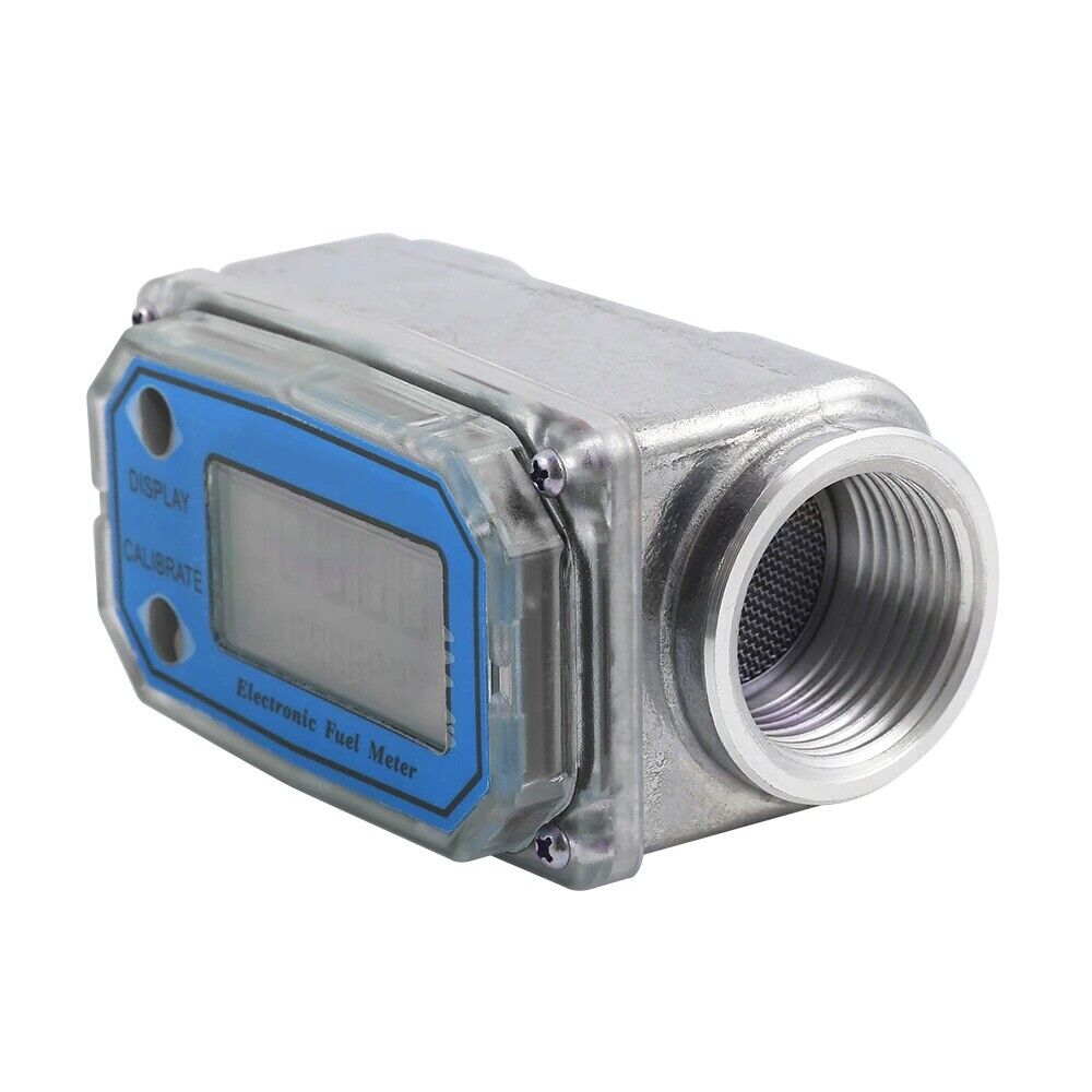 Flow Meter Diesel Pump Fuel Kerosene Liquid Gauge Water Sensor 1" High Accuracy
