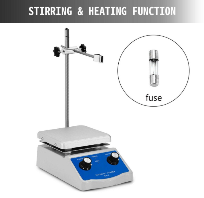 Magnetic Stirrer Hot Plate Stirring 1000ml 0 to 380℃ Dual Control Stir Heat SH-2