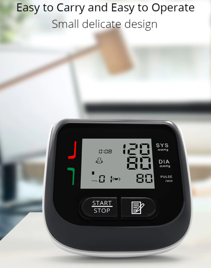 Wrist Blood Pressure Monitor Meter Portable Automatic LCD Display Adjustable
