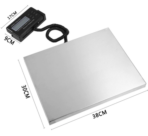 Scale Digital Postal Electronic Weigh 150KG x 0.05kg AC Power Back-lit Blue LCD