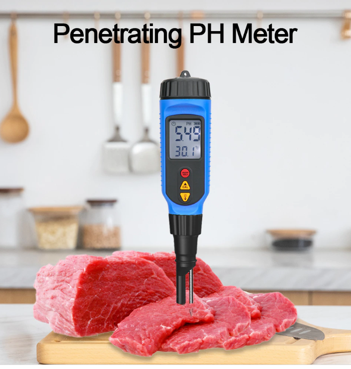 pH Temperature Meter Tester Monitor Measure Instrument Soil Meat Cheese Fruit