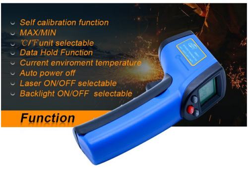 Non-Contact Temperature -50°C~530°C IR Temp Gun Infrared Thermometer GM531-B