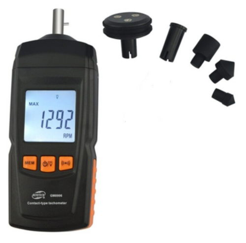 Contact Type LCD Digital Tachometer 05-19999 RPM Tach Tester Meter GM8906