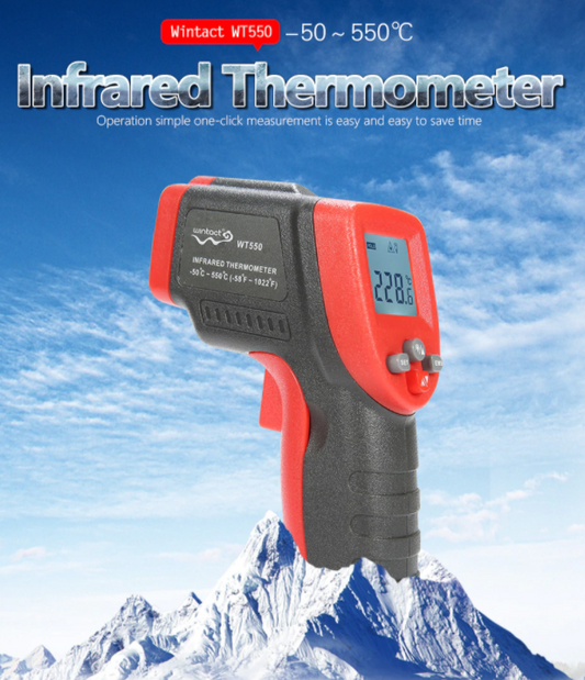 Non Contact Infrared Thermometer -50-550°C Temperature Laser Temp Gun IR WT550