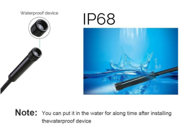 Endoscope Industrial HD USB-C Type-C Waterproof For Android 6 LEDs & 10m Cable