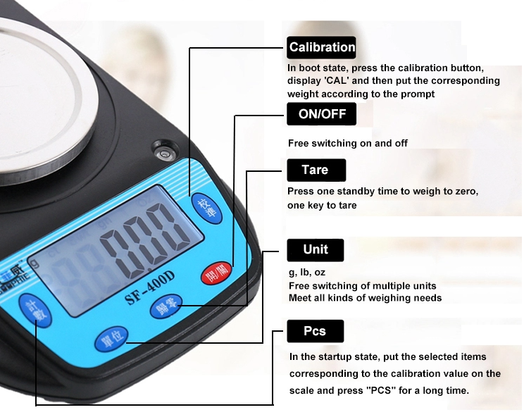Digital Electronic Scales 600g x 0.01g Balance Weigh LCD Display Lab Industrial