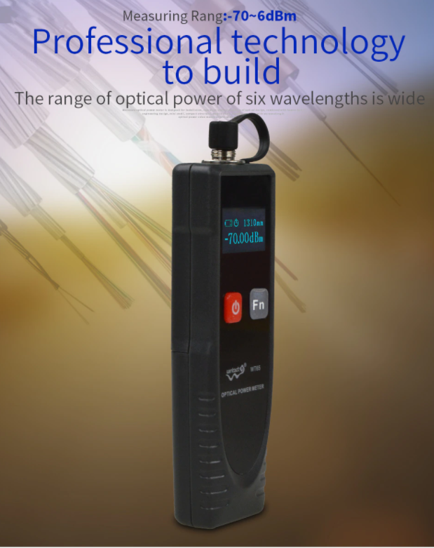 Optical Power Meter Digital Ftth Fiber Optic Tool Optical Fiber tester WT65