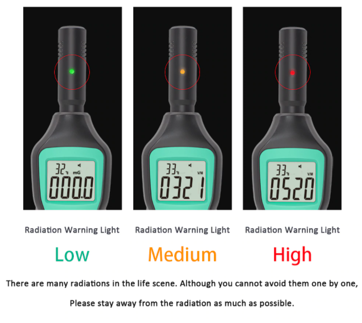 Electromagnetic Field Radiation Monitor Detector EMF Tester Meter LCD FUYI