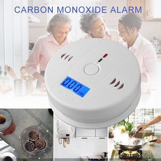 Carbon-Monoxide CO Detector Poisoning Gas Sensor Monitor Warning LCD Alarm Set